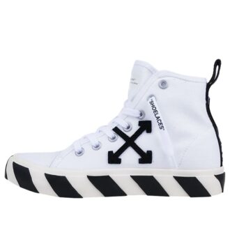 Chaussures en toile Vulcanized mi-hautes Noir/Blanc