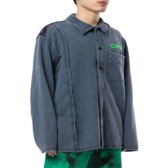 Chemise boutonnée avec logo imprimé