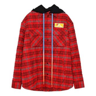 Chemise à capuche ample rembourrée en flanelle à carreaux pour homme