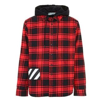 Chemise à capuche à carreaux « Rouge Noir »