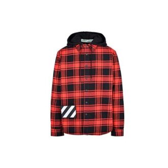 Chemise à capuche à carreaux « Rouge Noir »