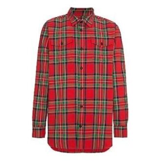Chemise à carreaux Chemise tartan pour homme Rouge