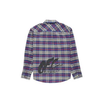 CHEMISE À CARREAUX EN FLANELLE BLEUE C/O VIRGIL ABLOH OW