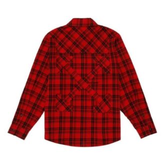 Chemise à carreaux en flanelle pour homme c/o Virgil Abloh Rouge