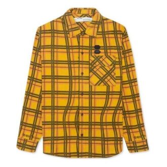 Chemise à carreaux jaune Off-White pour homme