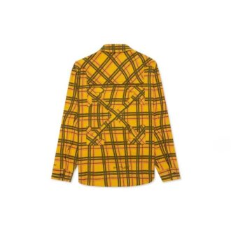Chemise à carreaux jaune Off-White pour homme