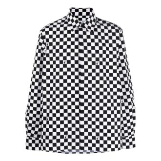 Chemise à carreaux Off-White pour homme FW22, version à manches longues, noir et blanc