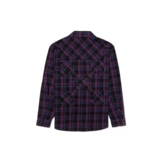 Chemise à carreaux Small Stamp pour homme, collection printemps-été 2020, violet/noir