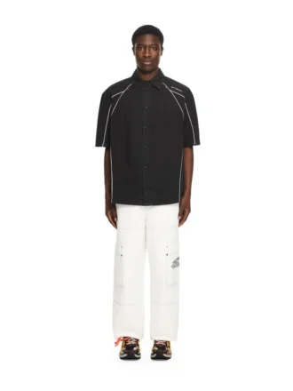 Chemise de bowling sportive teinte en pièce