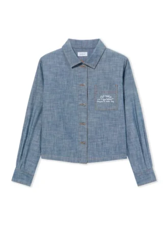 Chemise de pyjama en denim chambray