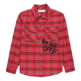 Chemise en coton délavé à motifs « Rouge Noir »