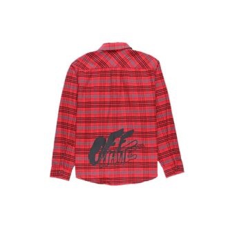 Chemise en coton délavé à motifs « Rouge Noir »
