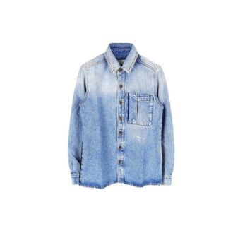 Chemise en Denim Doodle FW19 pour homme, bleue