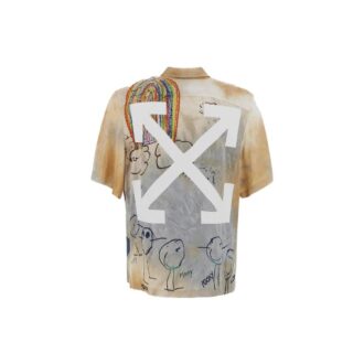 Chemise en satin à motifs de dessins animés