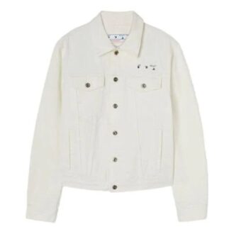 Chemise à logo SS22, version veste en Denim, blanche