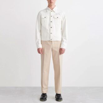 Chemise à logo SS22, version veste en Denim, blanche