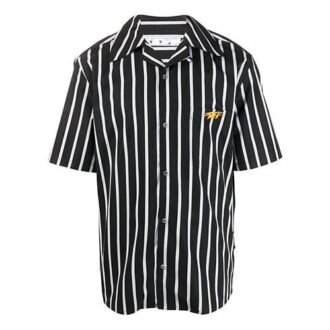 Chemise à manches courtes et motif rayé Fw20, coupe bowling en shorts