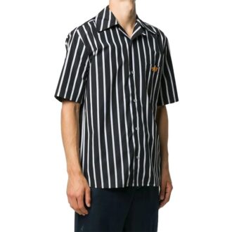 Chemise à manches courtes et motif rayé Fw20, coupe bowling en shorts