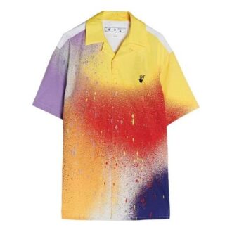Chemise à manches courtes à motif Off-White x Katsu Crossover FW21 Orange