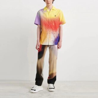 Chemise à manches courtes à motif Off-White x Katsu Crossover FW21 Orange