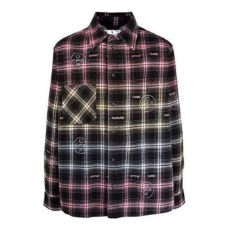 Chemise à manches longues à carreaux et logo FW21, coupe ample