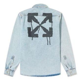 Chemise à manches longues en Denim Arrows pour homme
