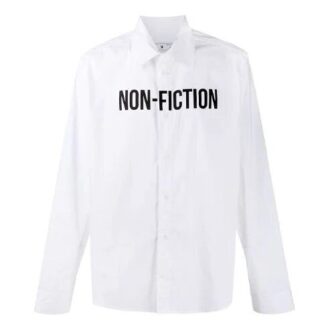 Chemise à manches longues imprimée FW20 Non-Fiction pour homme, blanche