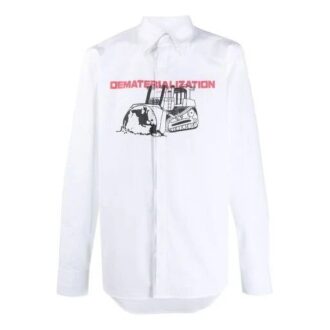 Chemise à manches longues imprimée SS21 Blanc