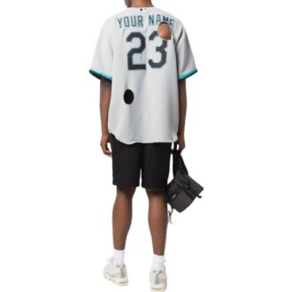Chemise Off-White x New Era x MLB Miami Marlins « Blanc Bleu Noir »