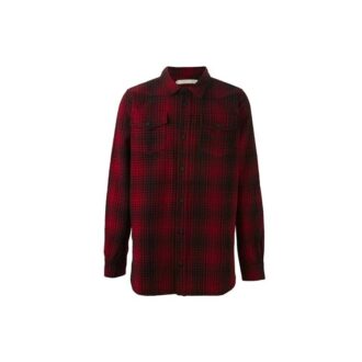 Chemise à rayures et à carreaux rouge Off-White pour homme
