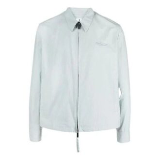 Chemise zippée avec logo brodé « Bleu »