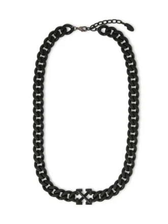 COLLIER À MAILLONS EN FORME DE FLÈCHE NOIR