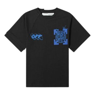 Coton classique, logo Arrows imprimé, col rond, Shorts, noir