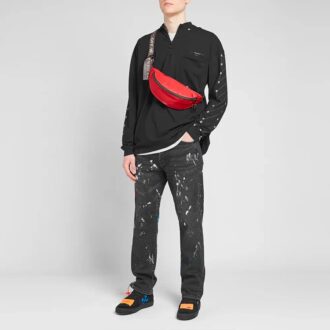 Coton Col montant Manches longues Noir
