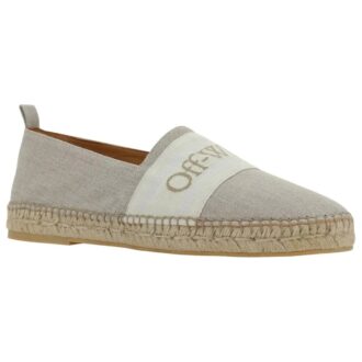 Espadrilles en lin Bookish « Beige clair blanc »