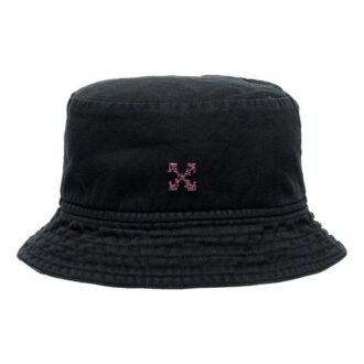 Flèche rose Casquette de pêcheur Noir
