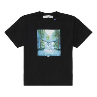 FW19 T-shirt à manches courtes Waterfall sur T-shirt Noir Multicolore