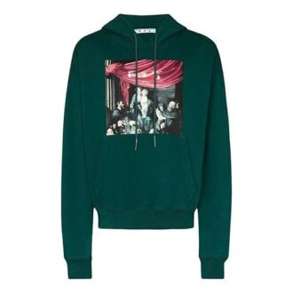 FW20 Caravaggio Pull ample à capuche pour homme Vert