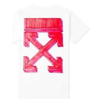 FW20 Marker Arrow Rouge Flèche imprimée Hommes Blanc