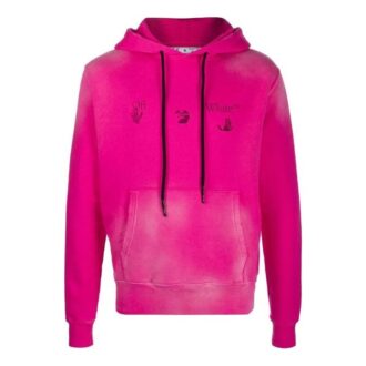 FW20 Sweat à capuche avec logo Bleach Rose pêche