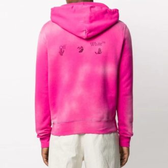 FW20 Sweat à capuche avec logo Bleach Rose pêche