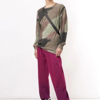 FW20 T-shirt à manches longues camouflage imprimé Arrows pour homme, vert