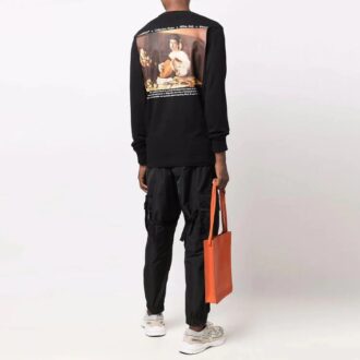 FW21 Caravaggio Peinture Couleur unie Manches longues Version standard Noir