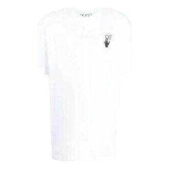 FW21 Impression du logo Col rond Shorts Manches courtes Version ample Blanc