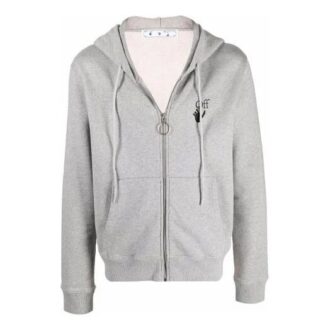FW21 Imprimé logo, fermeture éclair, version standard, gris