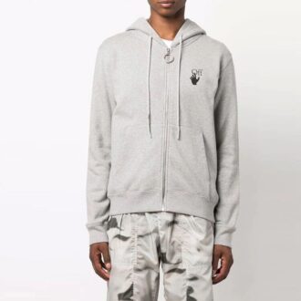 FW21 Imprimé logo, fermeture éclair, version standard, gris