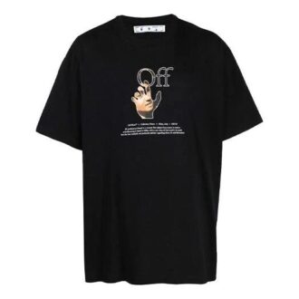 FW21 Imprimé logo humoristique Col rond Coupe ample Noir