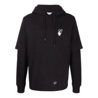 FW21 Imprimé motif Arrows Version à manches doubles Noir
