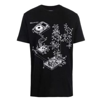 FW21 Imprimé à motifs, col rond, Shorts, version noire