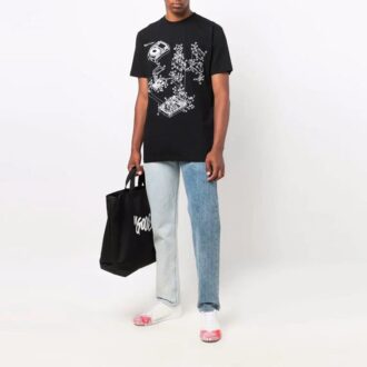 FW21 Imprimé à motifs, col rond, Shorts, version noire